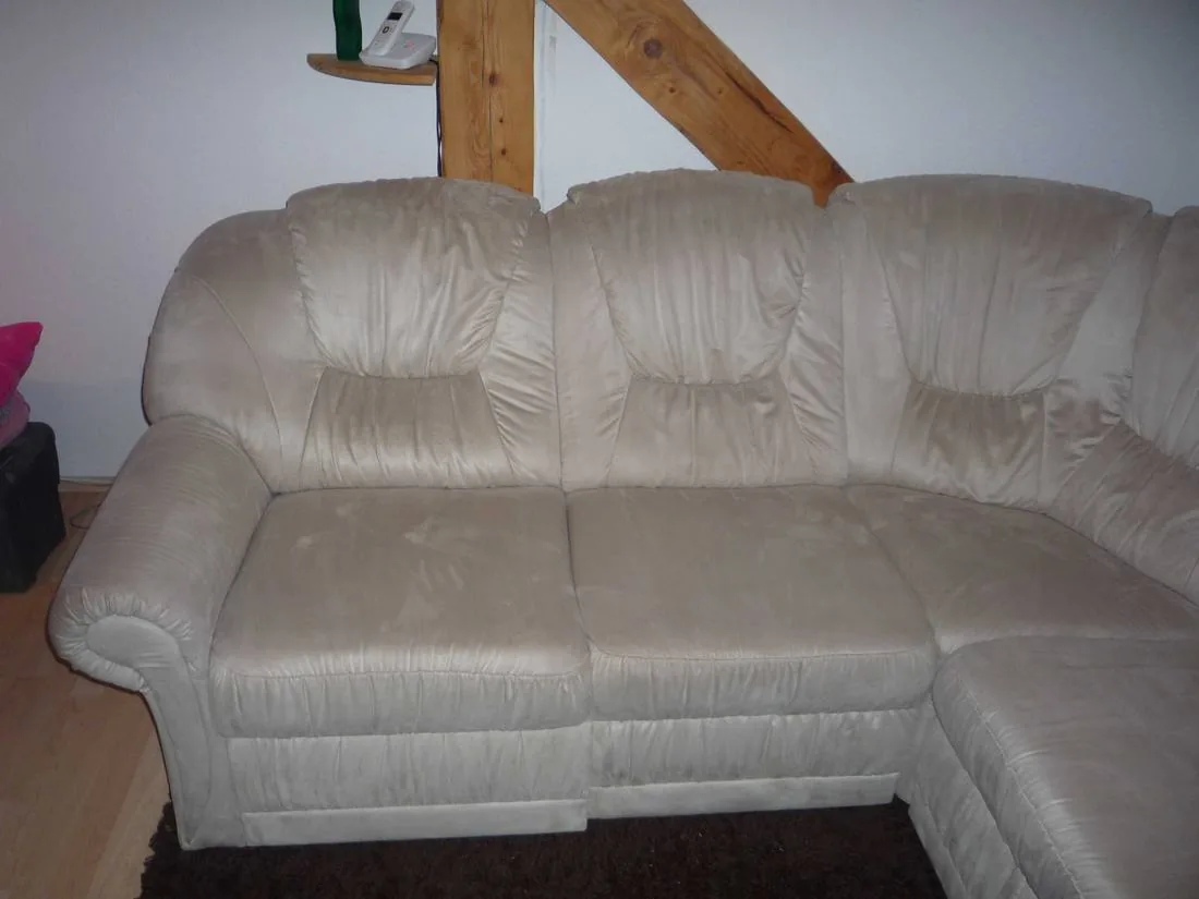 Eckcouch NACH der Reinigung / Trocknungszeit ca. 2,5 Std